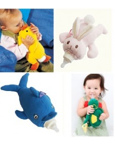Baby Animal Plush Bottle Holder/ Cover (Duck/ Dolphin/ Rabbit/ Turtle)